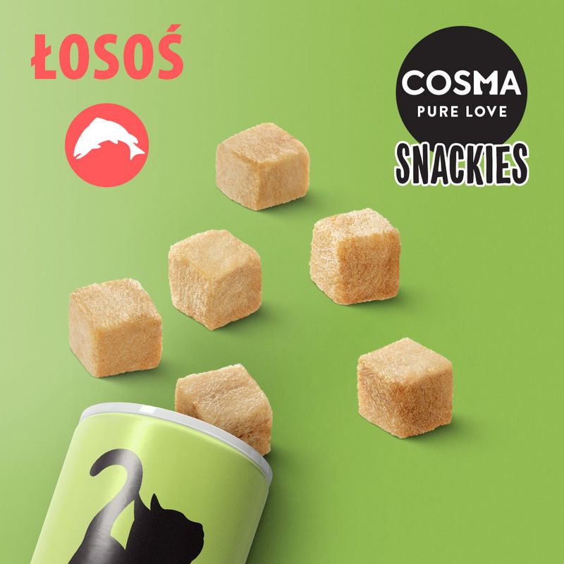Cosma Original Snackies łosoś 21g - przysmaki dla kotów