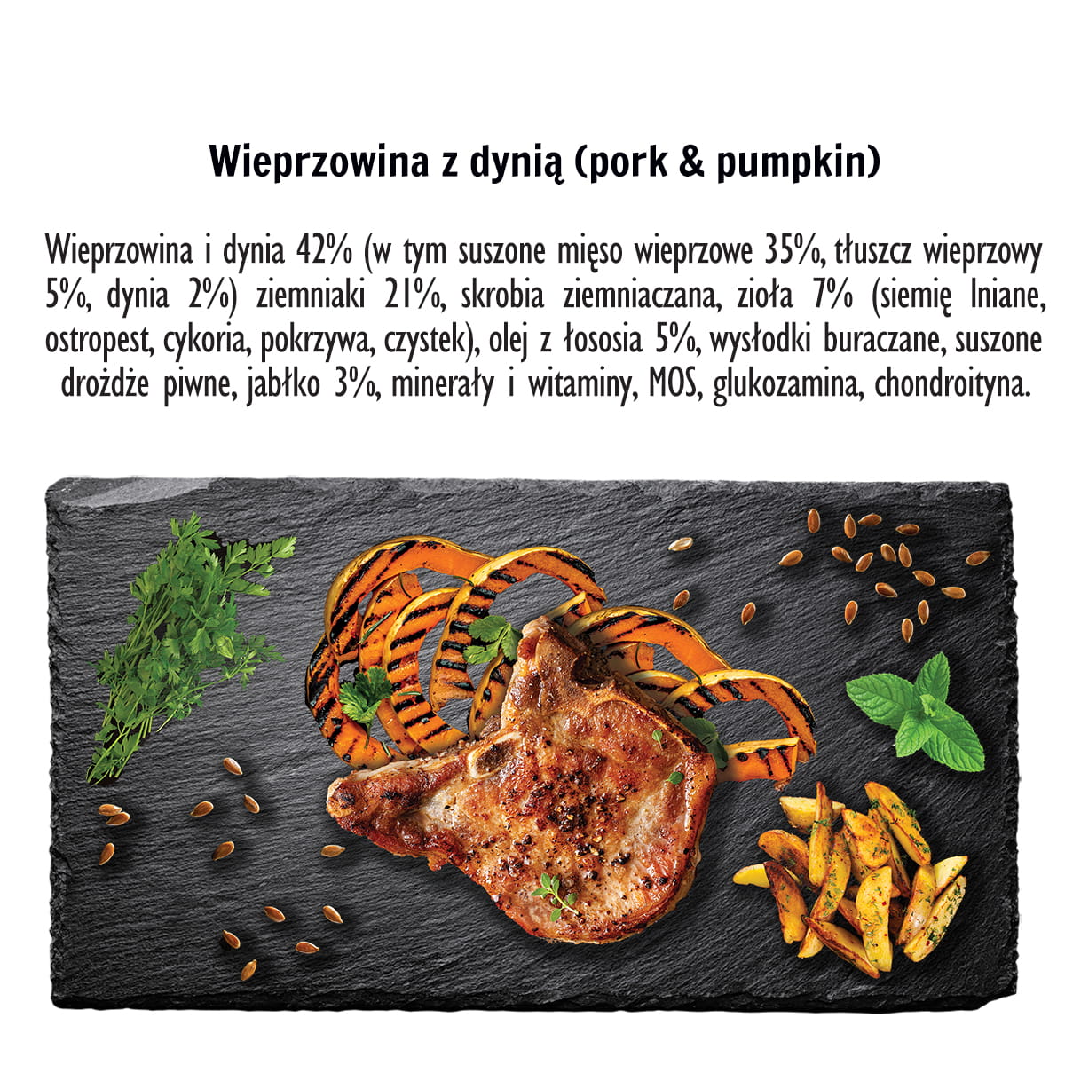 Paka Zwierzaka Wieprzowina z dynią L 1,5kg/3kg - sucha karma dla psów