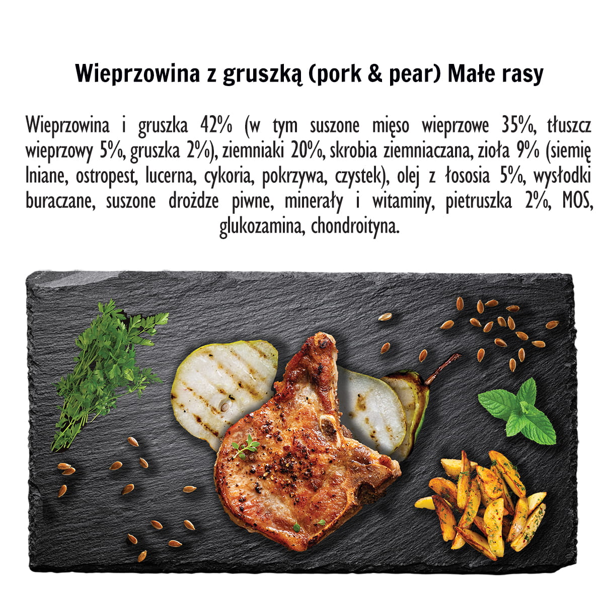 Paka Zwierzaka Wieprzowina z gruszką S 1,5kg/3kg - sucha karma dla psów
