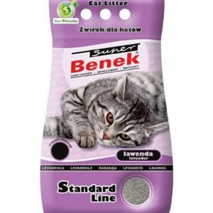 Żwirek Super Benek Standard Lawenda dla kota 10l