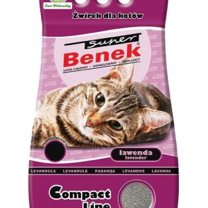 Żwirek Super Benek Compact Drobnoziarnisty Lawenda dla kota 10l