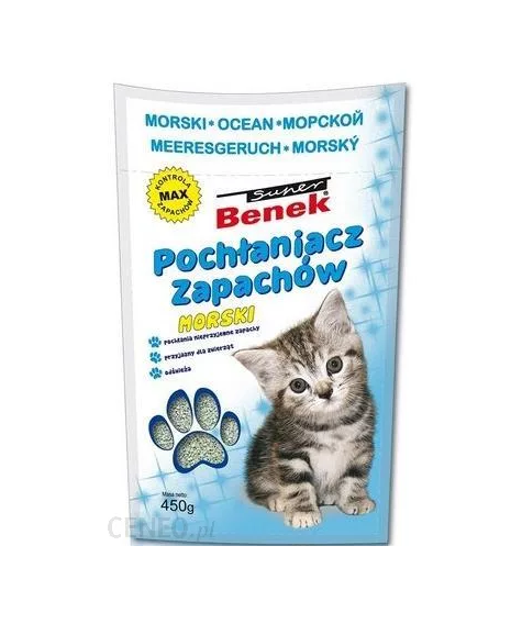 Super Benek Pochłaniacz zapachów morski dla kota 450g