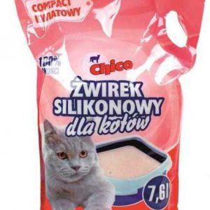 Żwirek silikonowy Chico compact drobnoziarnisty kwiatowy dla kota 7,6l