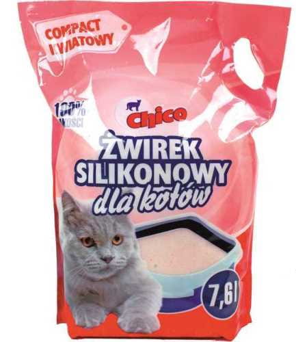 Żwirek silikonowy Chico compact drobnoziarnisty kwiatowy dla kota 7,6l
