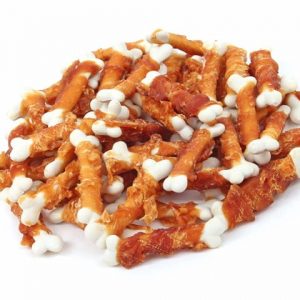 Nekko Przysmak dla psów Kostki wapienne owiniete kurczakiem 500g