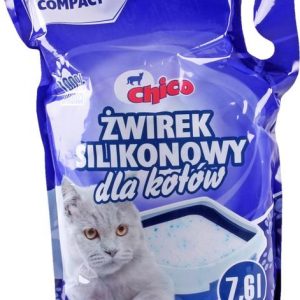 Żwirek silikonowy Chico compact drobnoziarnisty naturalny dla kota 7,6l