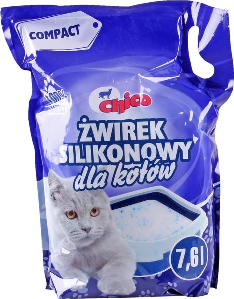 Żwirek silikonowy Chico compact drobnoziarnisty naturalny dla kota 7,6l