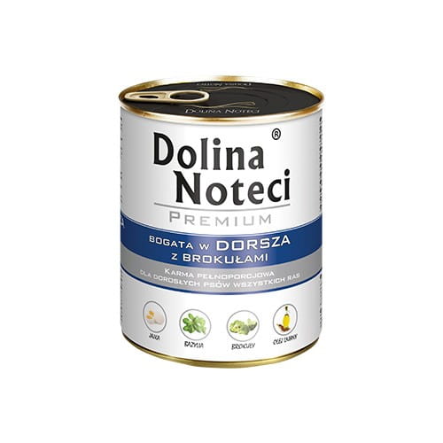 Dolina Noteci Dorsz z brokułami 800g - mokra karma dla psów