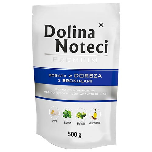 Dolina Noteci Dorsz z brokułami 150g/500g - mokra karma dla psów