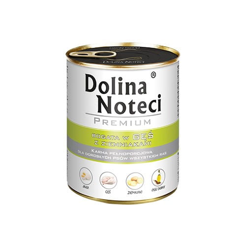 Dolina Noteci Gęś z ziemniakami 800g - mokra karma dla psów