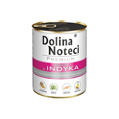 Dolina Noteci Indyk 800g - mokra karma dla psów