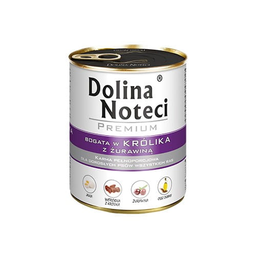Dolina Noteci Królik z żurawiną 800g - mokra karma dla psów