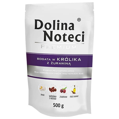 Dolina Noteci Królik z żurawiną 150g/500g - mokra karma dla psów