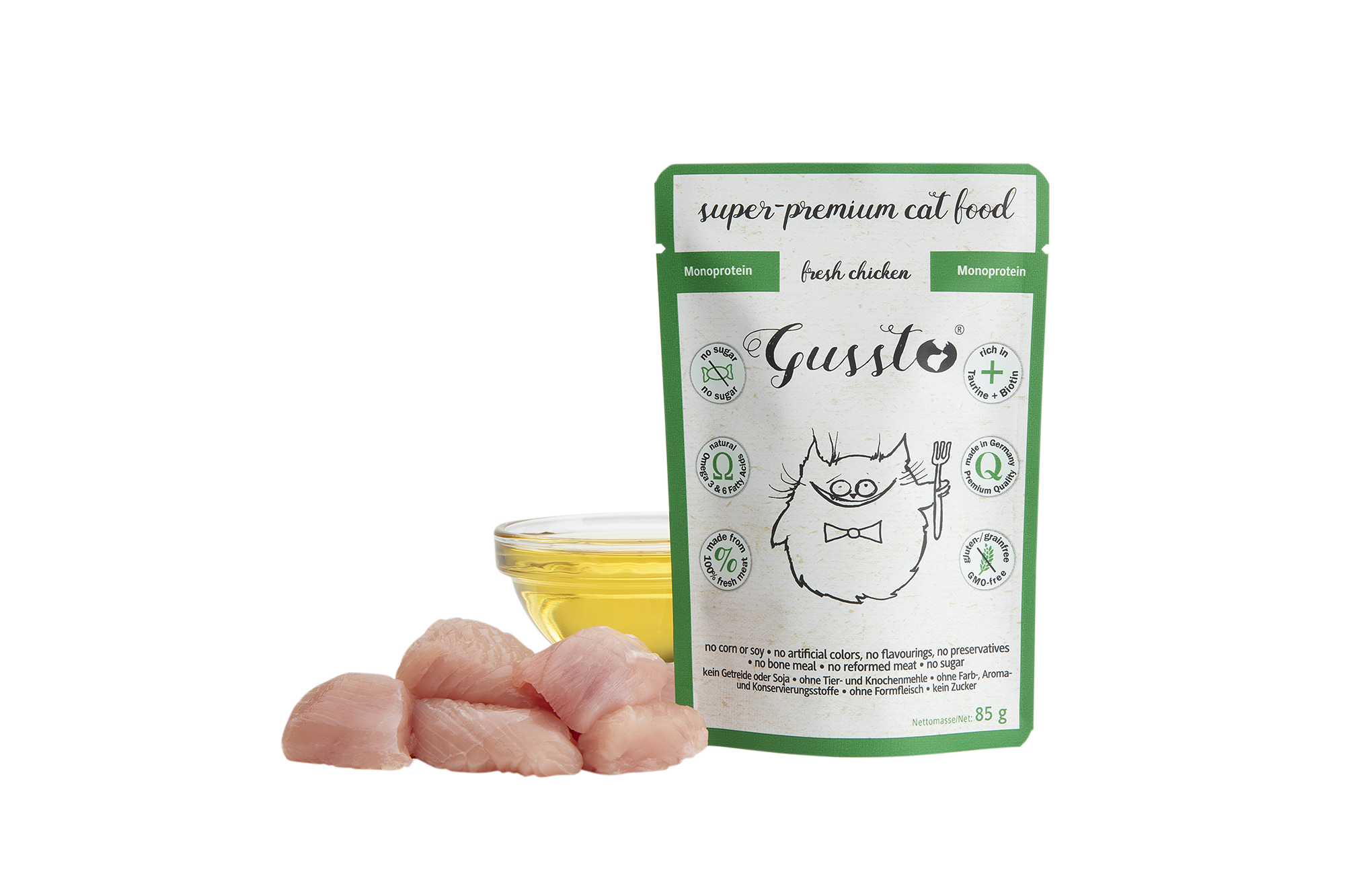 Gussto (świeży kurczak) saszetka 85g - mokra karma dla kotów