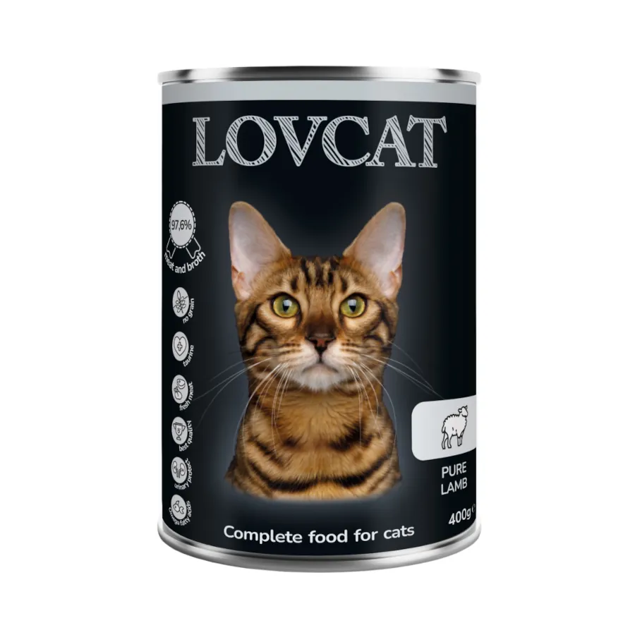 LOVCAT Pure Lamb (jagnięcina) 200g/400g - mokra karma dla kotów