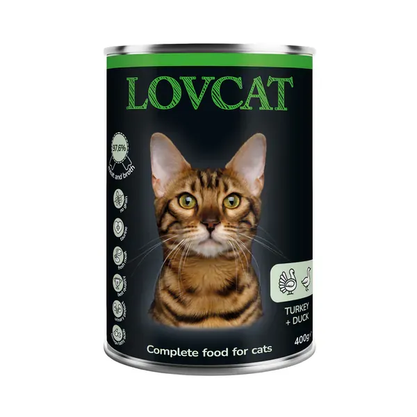 LOVCAT Best Turkey & Duck (indyk z kaczką) 200g/400g - mokra karma dla kotów