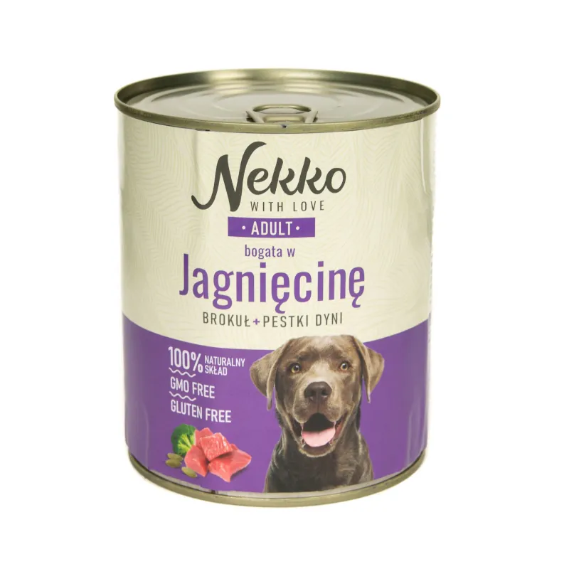 Nekko adult jagnięcina puszka 400g/800g - mokra karma dla psów