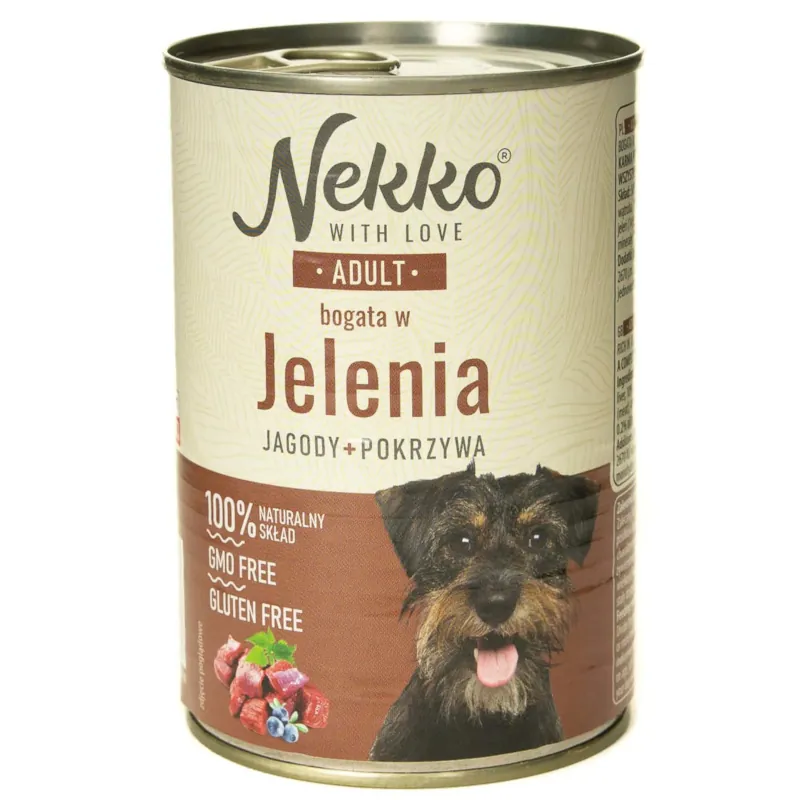 Nekko adult jeleń puszka 400g/800g - mokra karma dla psów