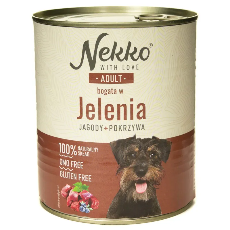 Nekko adult jeleń puszka 400g/800g - mokra karma dla psów