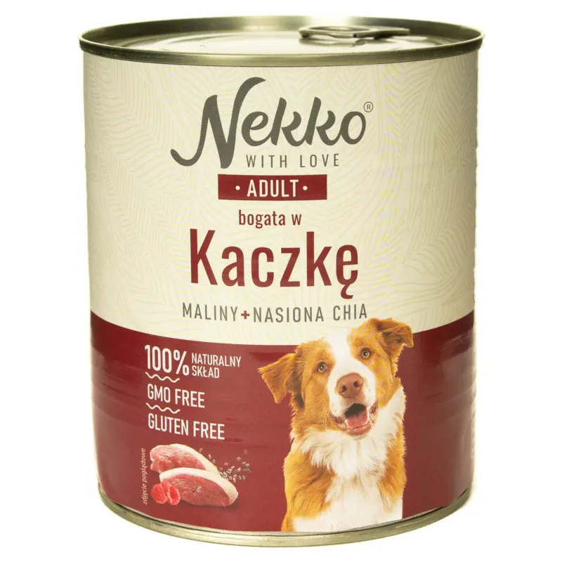 Nekko adult kaczka puszka 400g/800g - mokra karma dla psów