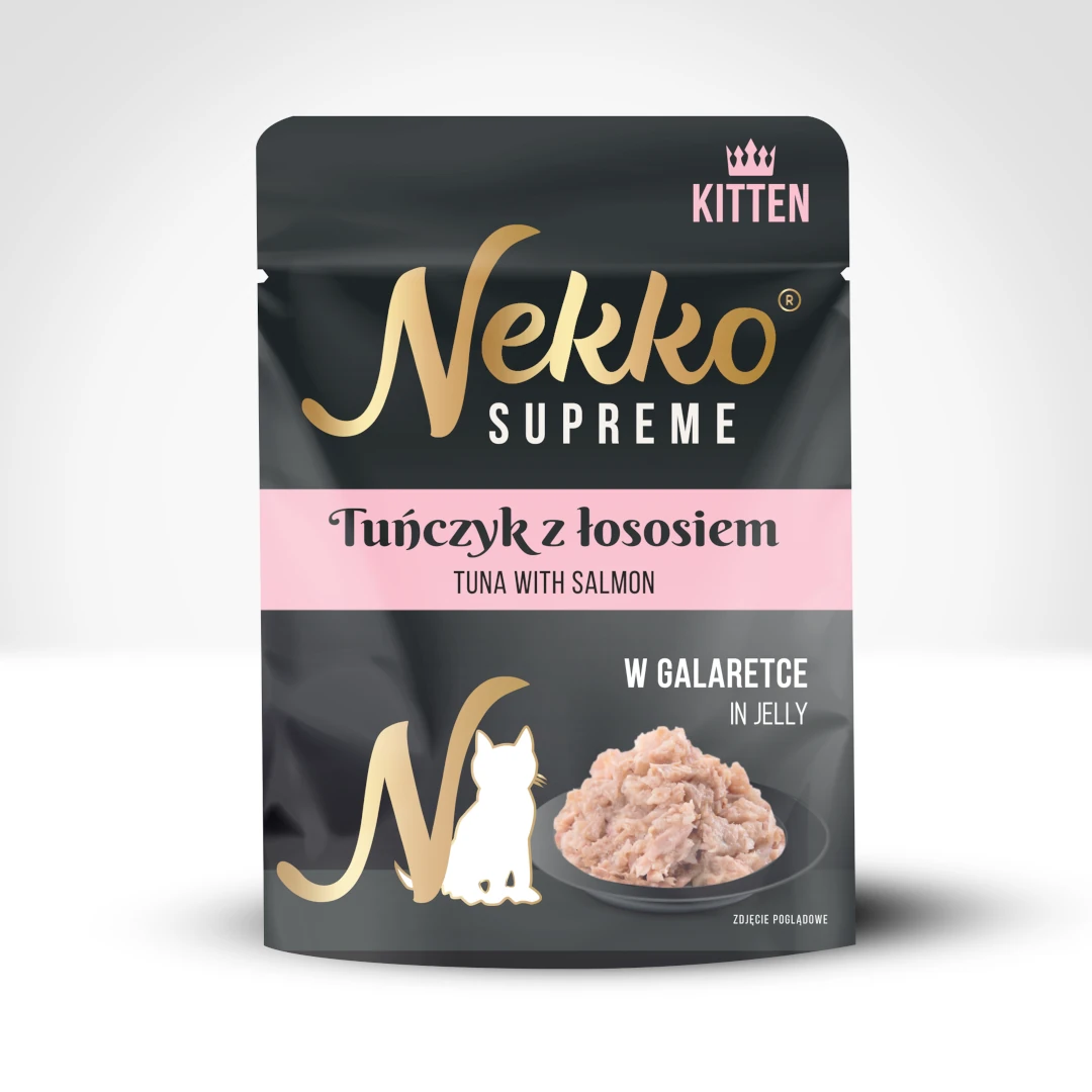 Nekko Supreme saszetka galaretka kocięta tuńczyk łosoś 70g