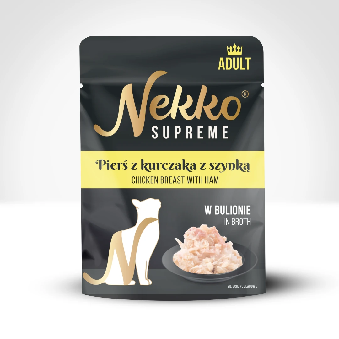 Nekko Supreme saszetka bulion kot kurczak szynka 70g