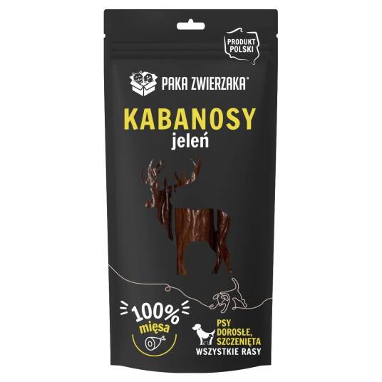 Paka Zwierzaka Kabanosy z jelenia 3szt 80g - przysmaki dla psów