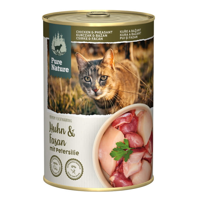 Pure Nature Cat kurczak bażant puszka 200g/400g - mokra karma dla kotów