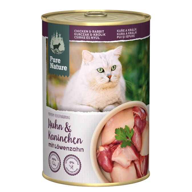 Pure Nature Cat kurczak z królikiem puszka 200g/400g - mokra karma dla kotów