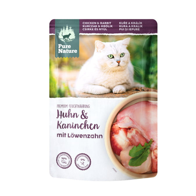 Pure Nature Cat kurczak z królikiem saszetka 85g - mokra karma dla kotów