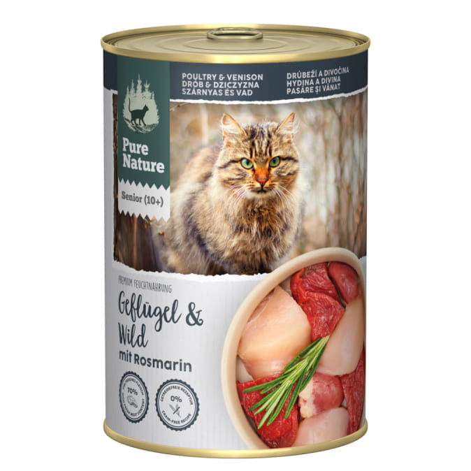 Pure Nature Cat Senior drób dziczyzna puszka 200g/400g - mokra karma dla kotów seniorów