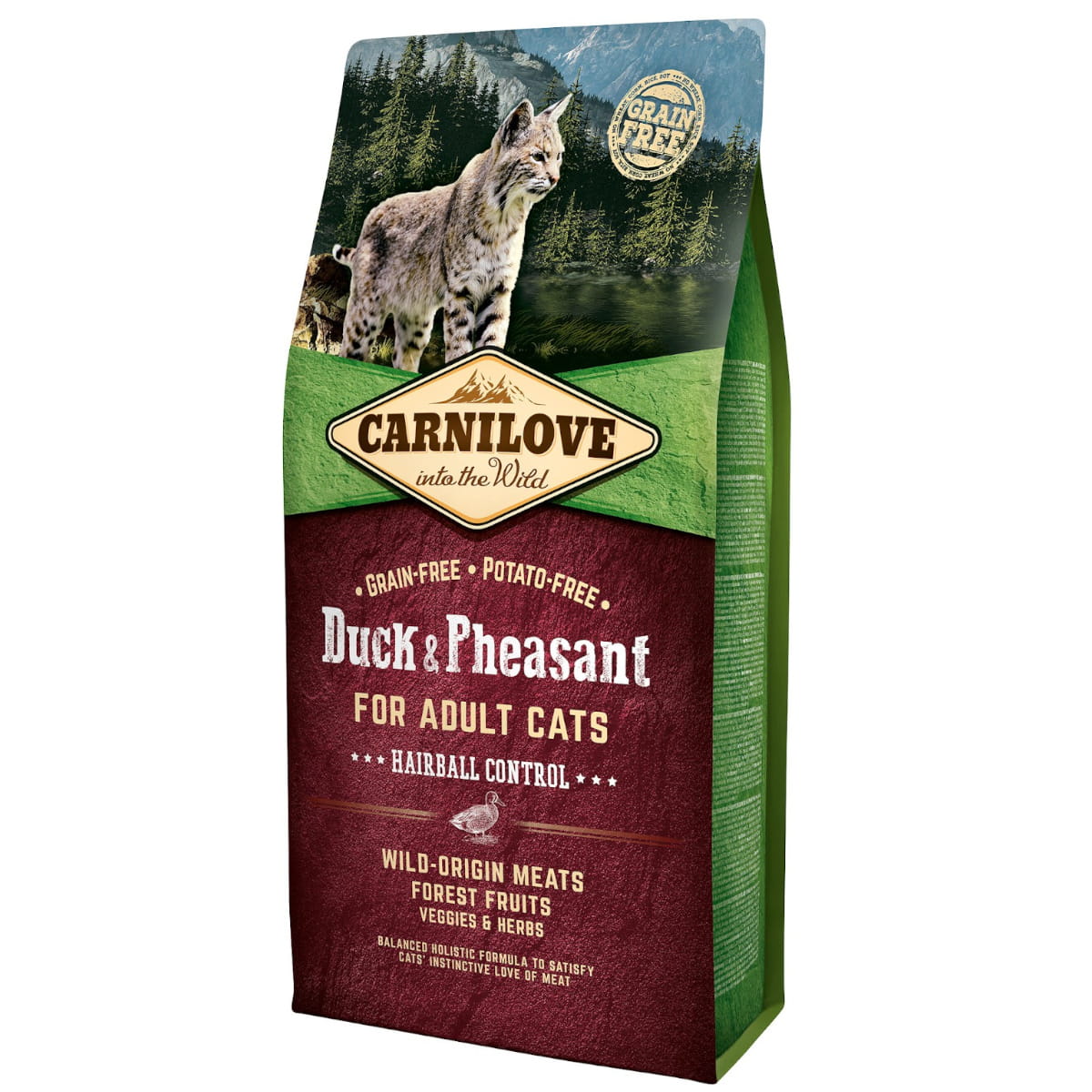 Carnilove (kaczka i bażant) Hairball Control 0,4kg - sucha karma dla kotów