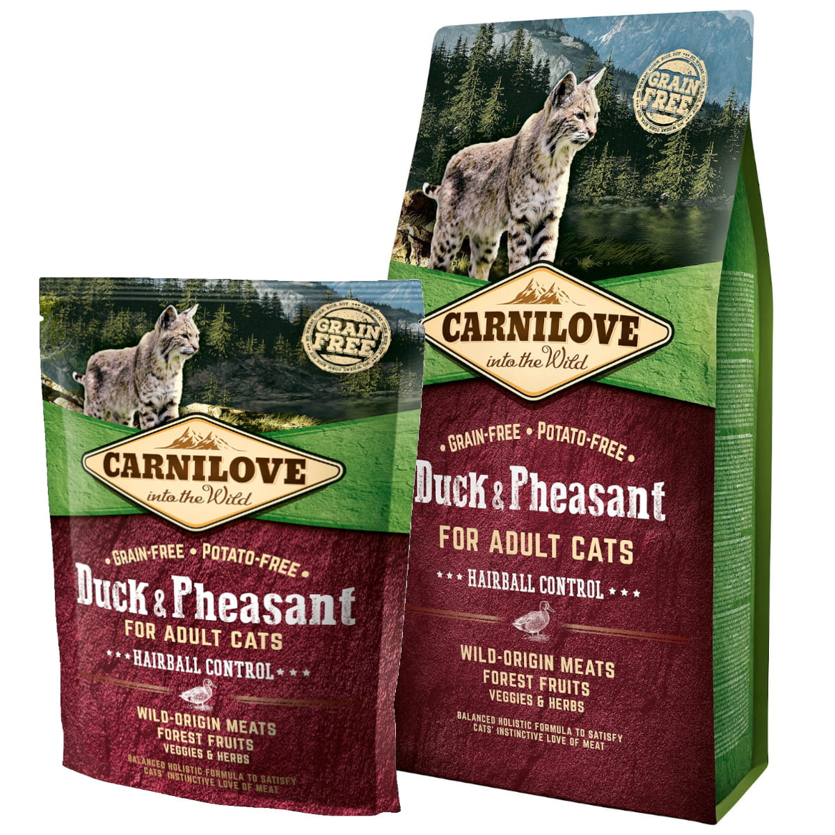 Carnilove (kaczka i bażant) Hairball Control 0,4kg - sucha karma dla kotów