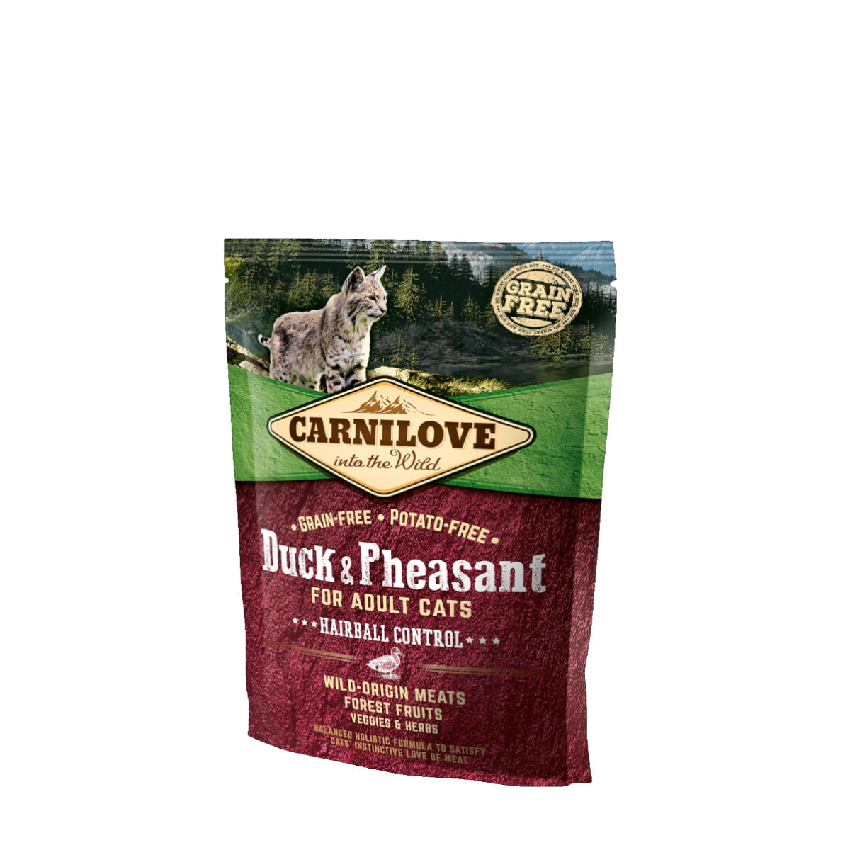 Carnilove (kaczka i bażant) Hairball Control 0,4kg - sucha karma dla kotów
