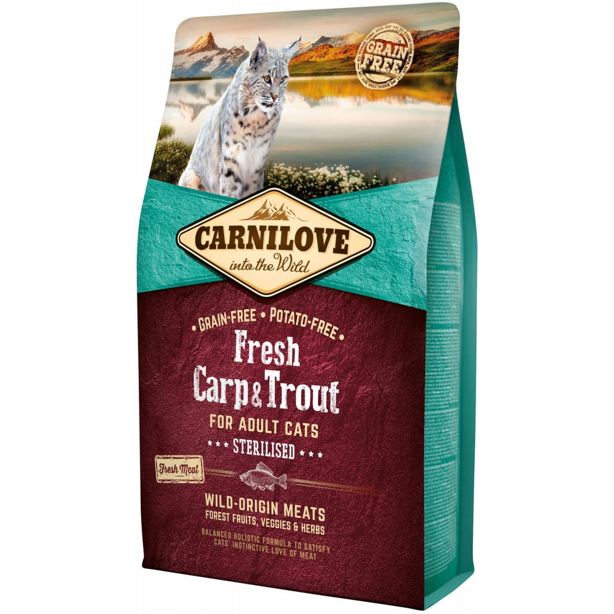 Carnilove (karp i pstrąg) Sterilised 0,4kg/2kg - sucha karma dla kotów