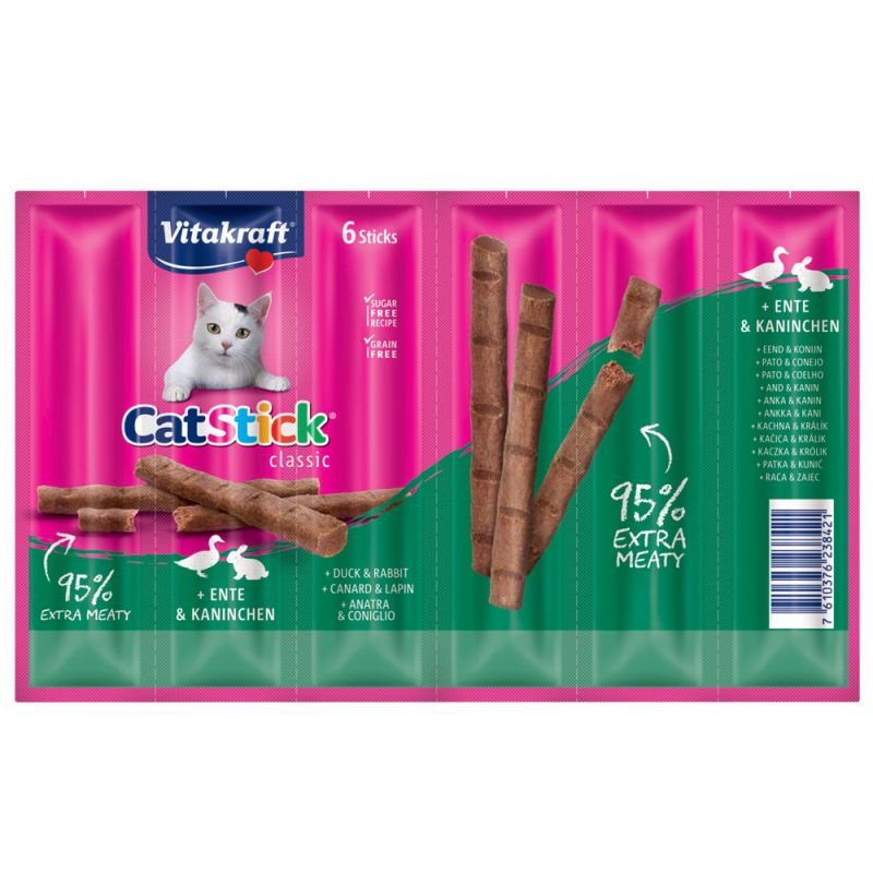 Vitakraft Cat Stick Mini kaczka i królik 6x6g - przysmaki dla kotów