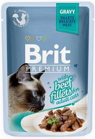 Brit Premium filet z wołowiny w sosie saszetka 85g - mokra karma dla kotów