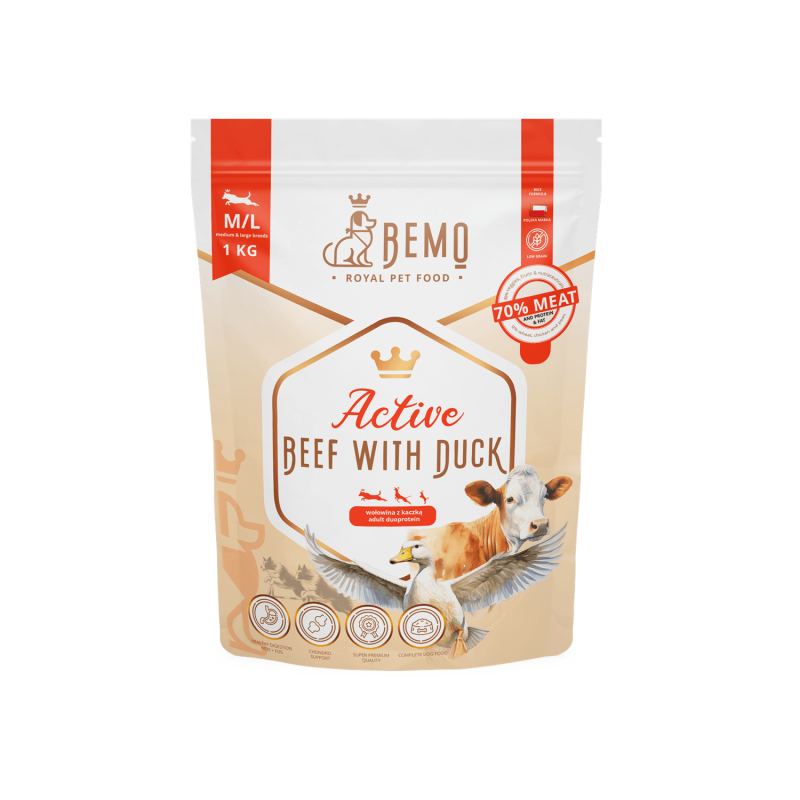 Bemo Wołowina z kaczką Active M/L | 1kg