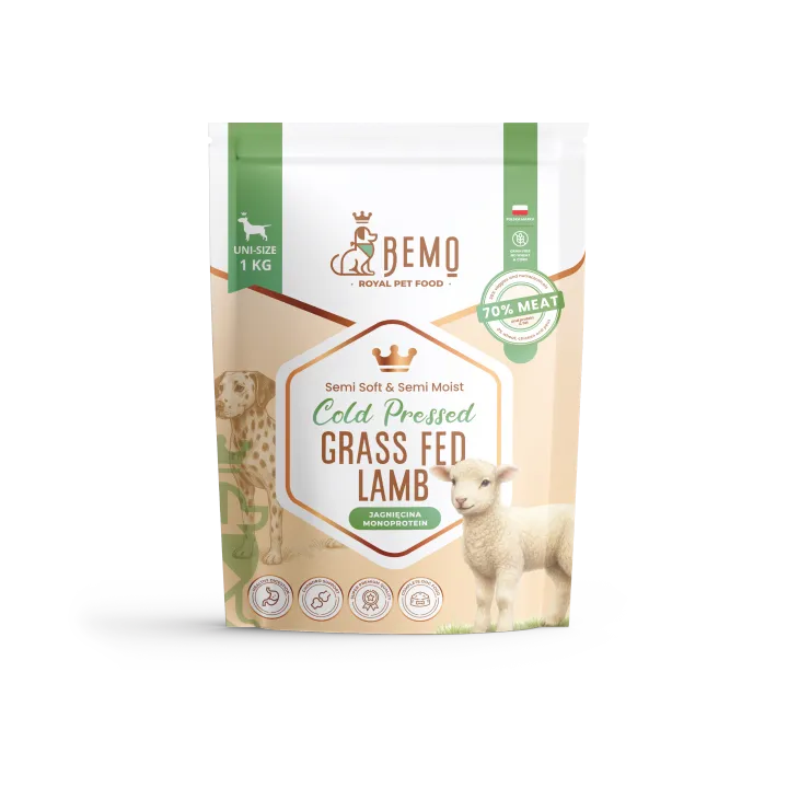 Bemo Cold Grass Fed Lamb 1kg/3kg - półwilgotna karma dla psów