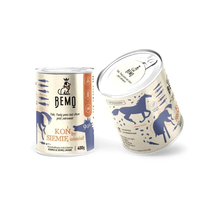 Bemo Koń by Siemię uśmiał 400g - mokra karma dla psów