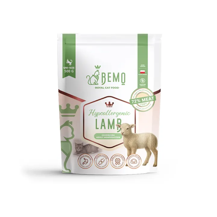 Bemo Jagnięcina Hypoallergenic 500g - sucha karma dla kota