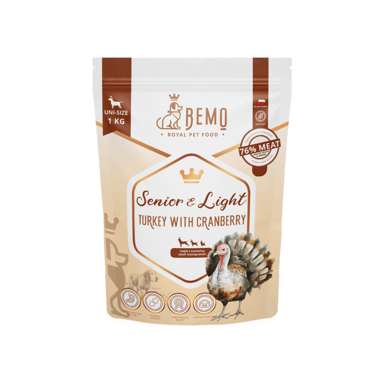 Bemo SENIOR Indyk z żurawiną M/L | 1kg