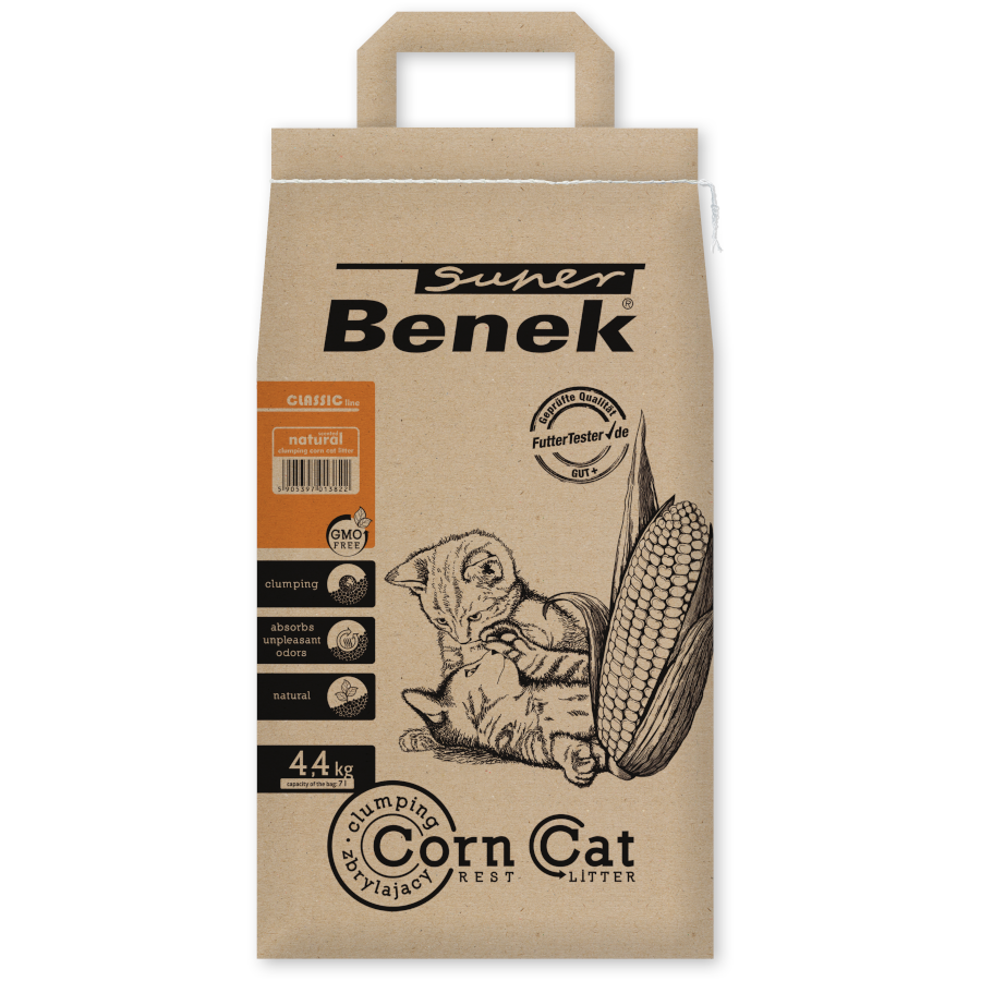 Żwirek Super Benek Corn dla kota 7l