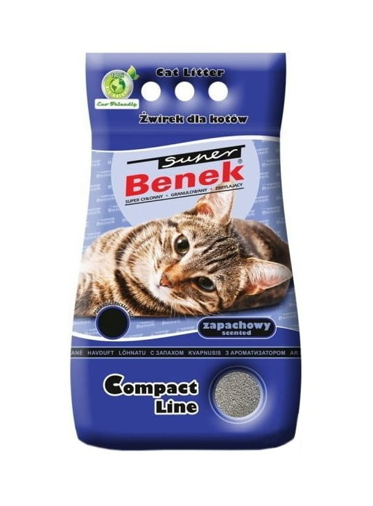 Żwirek Super Benek Compact Drobnoziarnisty Bryza Morska dla kota 10l
