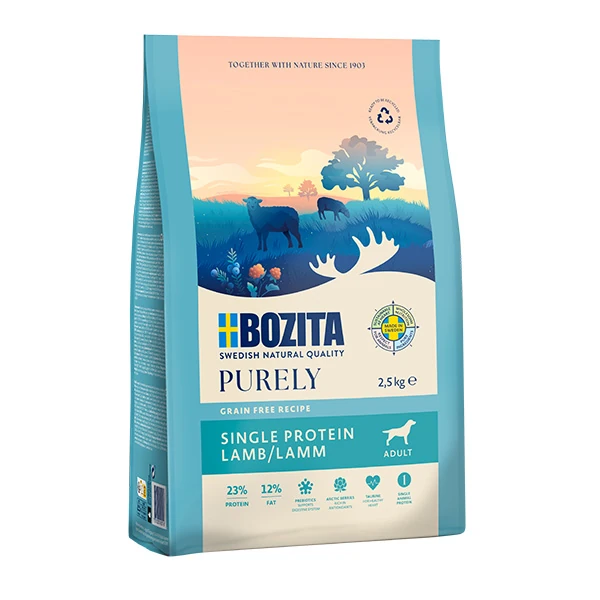 Bozita Purely adult jagnięcina bezzbożowa 2,5kg/11kg