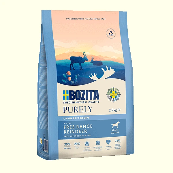 Bozita Purely adult renifer bezzbożowa 2,5kg/11kg