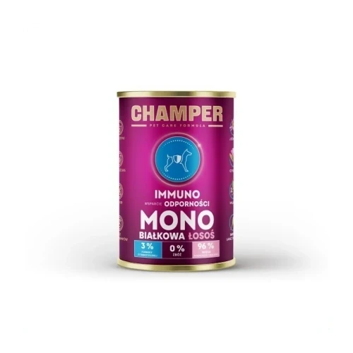 Champer Immuno mono łosoś 400g - mokra karma dla psów