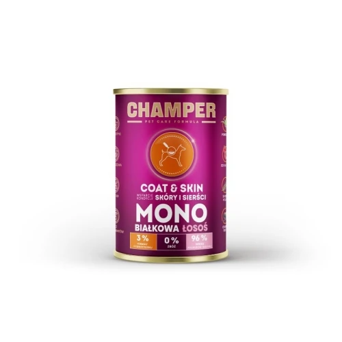 Champer Coat&Skin mono łosoś 400g - mokra karma dla psów