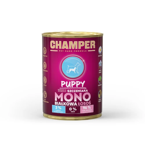 Champer Puppy mono łosoś 400g - mokra karma dla szczeniąt