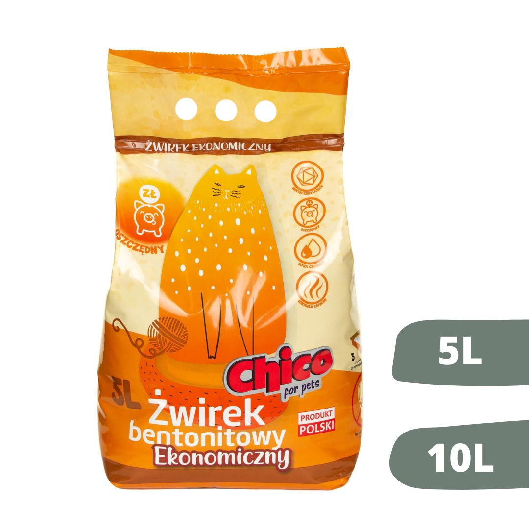 Chico Economic 5L/10L - żwirek bentonitowy dla kotów